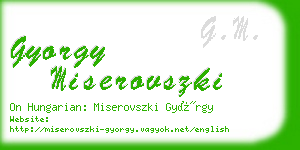 gyorgy miserovszki business card